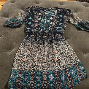 Bebop layered patterned dress size medium